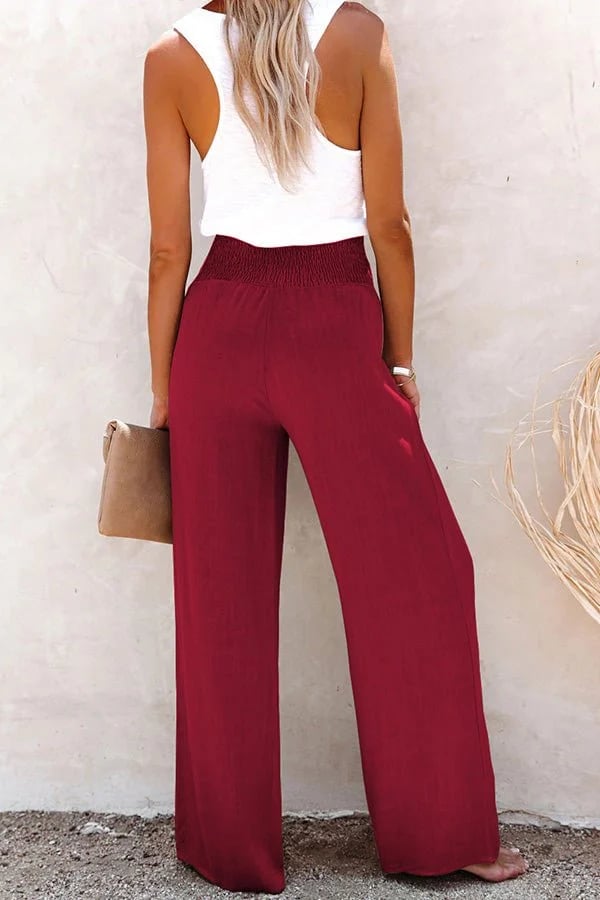 Elara | Women High Waist Wide Leg Casual Fit Lightweight Pants 6