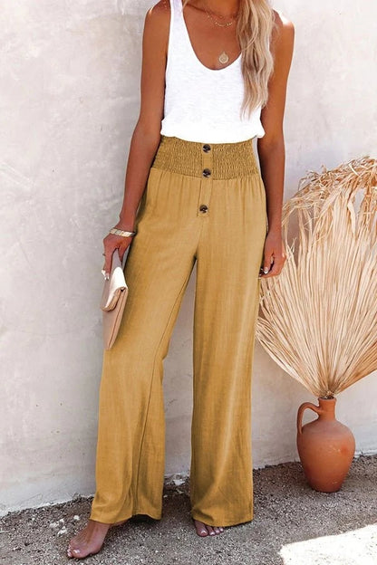Elara | Women High Waist Wide Leg Casual Fit Lightweight Pants 7