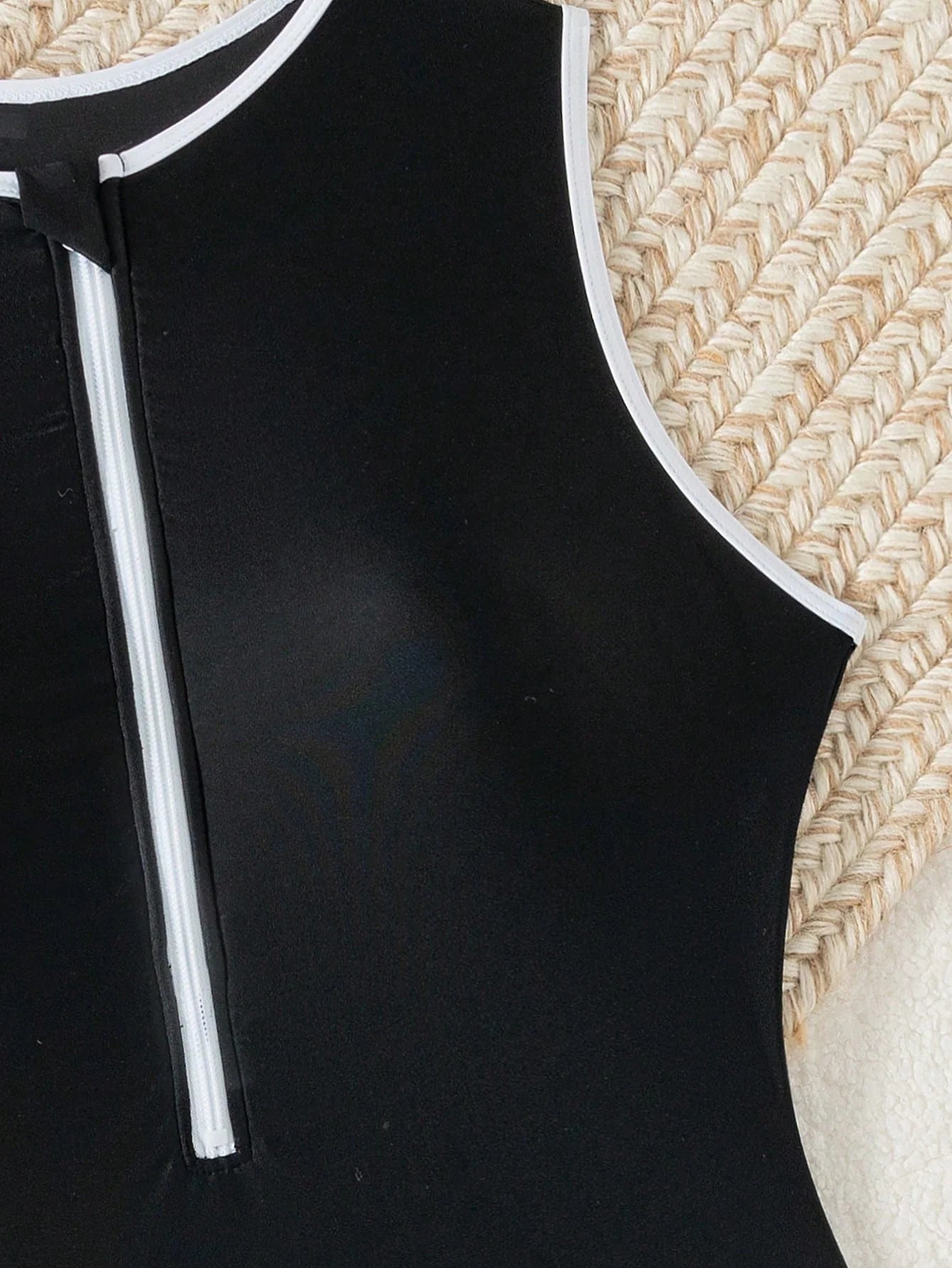 Zara | Womens Sporty Elegant High Neck Zipper Backless Tummy Control One-Piece Swimsuit 6