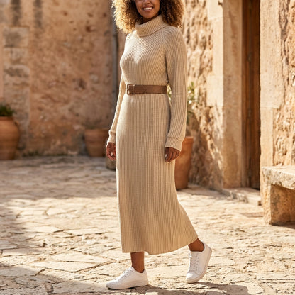 Emily | Women Midi Dress Relaxed Fit Knitted Casual 10