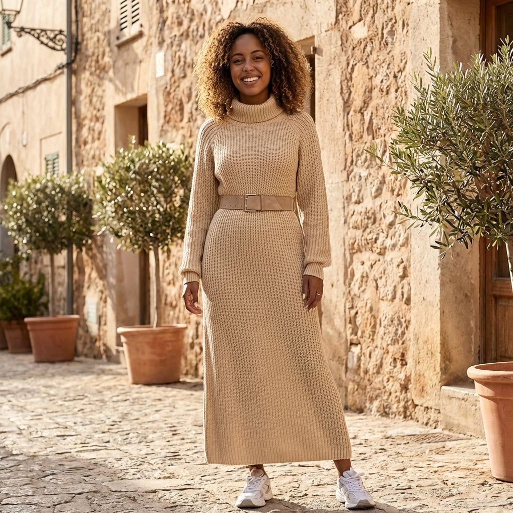 Emily | Women Midi Dress Relaxed Fit Knitted Casual 9