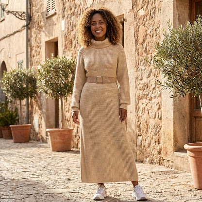 Emily | Women Midi Dress Relaxed Fit Knitted Casual 9