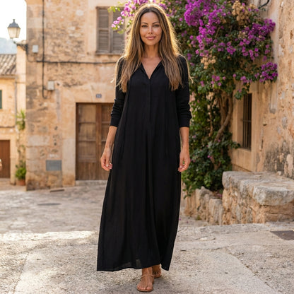 Emily | Women Maxi Dress Long Sleeve Elegant Flowy 5