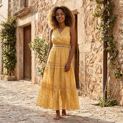 Emily | Women Maxi Dress Flowy Silhouette Elegant Chic 17