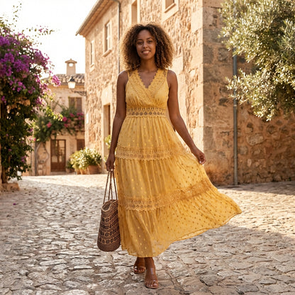 Emily | Women Maxi Dress Flowy Silhouette Elegant Chic 19