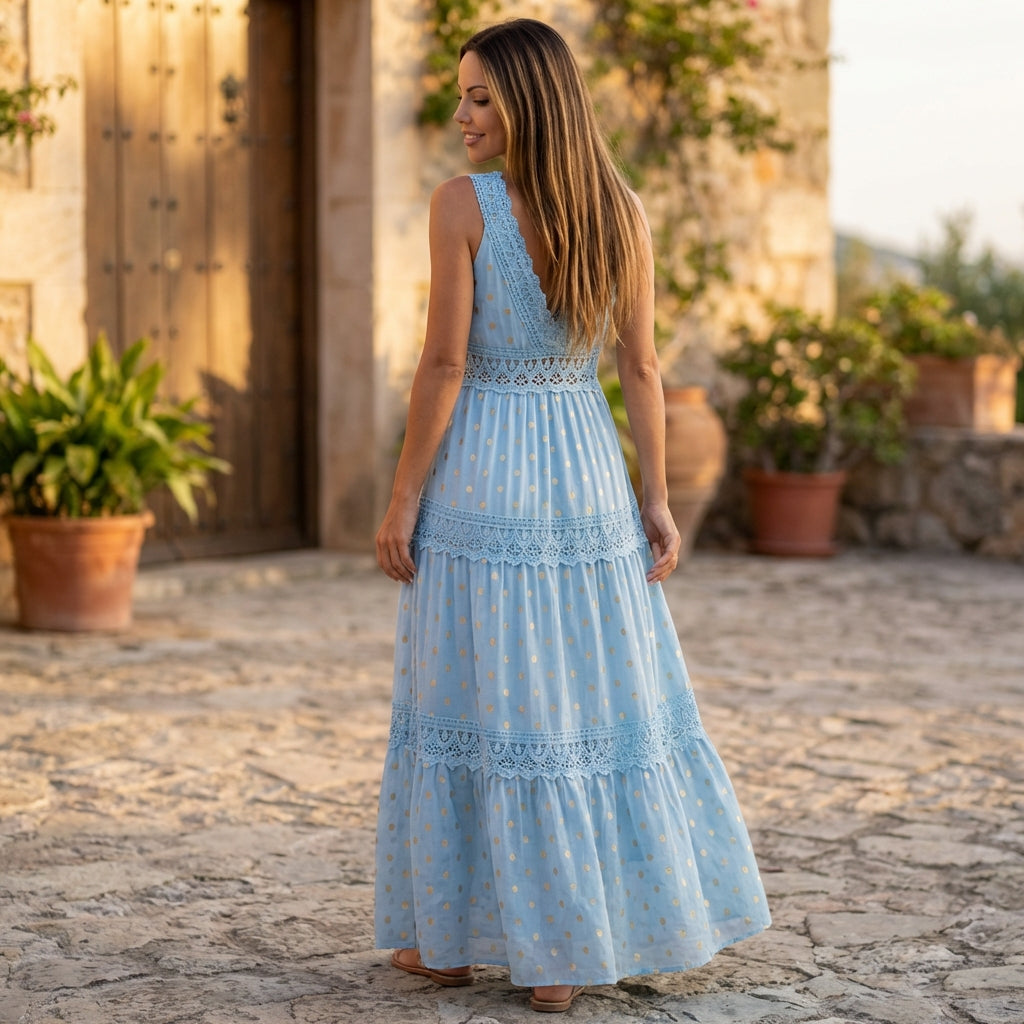 Emily | Women Maxi Dress Flowy Silhouette Elegant Chic 12