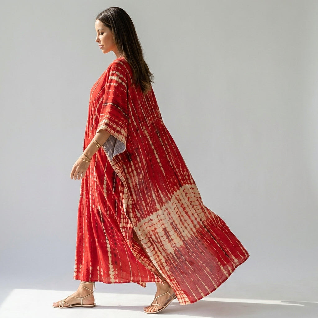 Liora | Women Maxi Dress Flowing Silhouette Sleeveless Elegant Caftan 21
