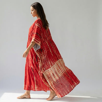 Liora | Women Maxi Dress Flowing Silhouette Sleeveless Elegant Caftan 21
