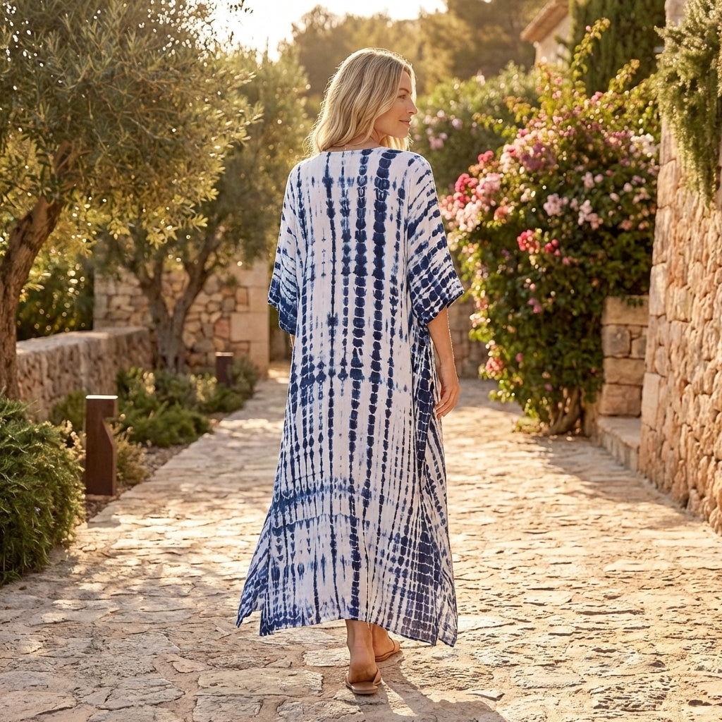 Liora | Women Maxi Dress Flowing Silhouette Sleeveless Elegant Caftan 5