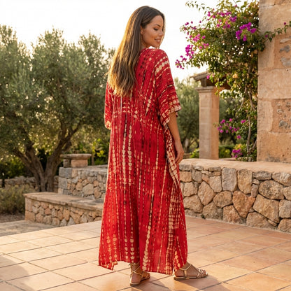 Liora | Women Maxi Dress Flowing Silhouette Sleeveless Elegant Caftan 10