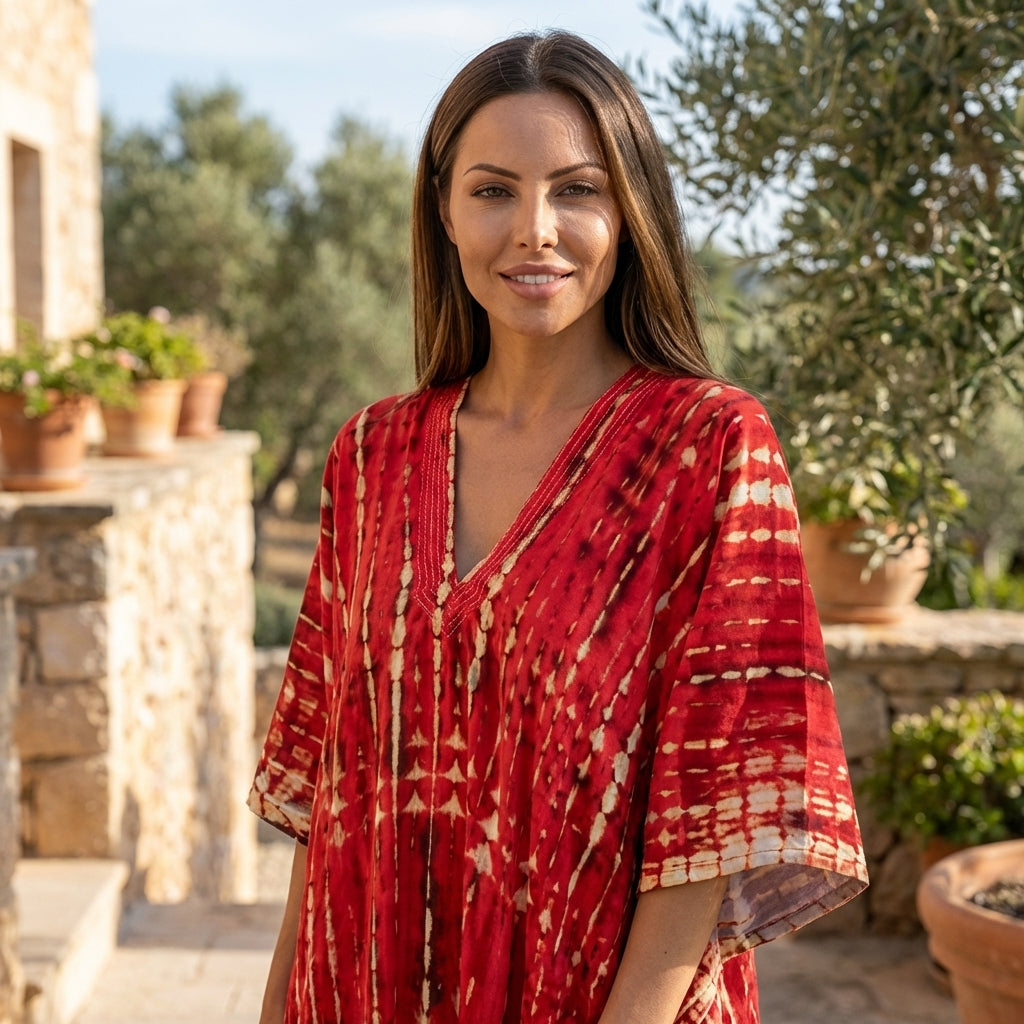 Liora | Women Maxi Dress Flowing Silhouette Sleeveless Elegant Caftan 11