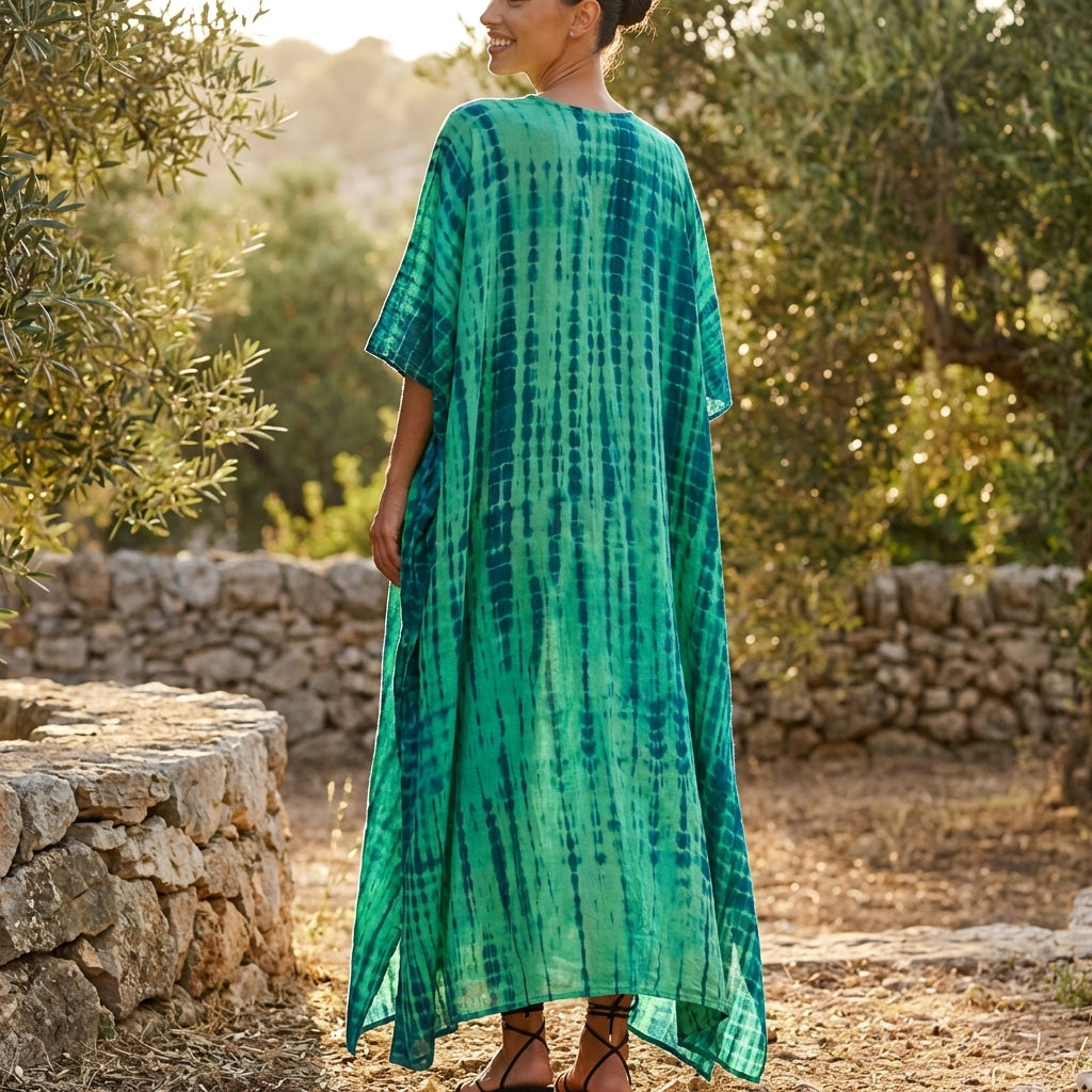 Liora | Women Maxi Dress Flowing Silhouette Sleeveless Elegant Caftan 3
