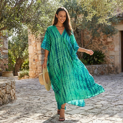 Liora | Women Maxi Dress Flowing Silhouette Sleeveless Elegant Caftan 4