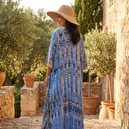 Liora | Women Maxi Dress Flowing Silhouette Sleeveless Elegant Caftan 13