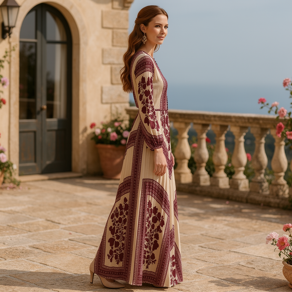 Liora | Women Maxi Dress Pleated Elegant Sleeveless Wedding Guest 4