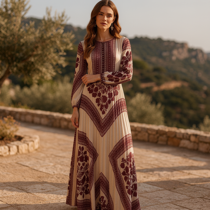 Liora | Women Maxi Dress Pleated Elegant Sleeveless Wedding Guest 1
