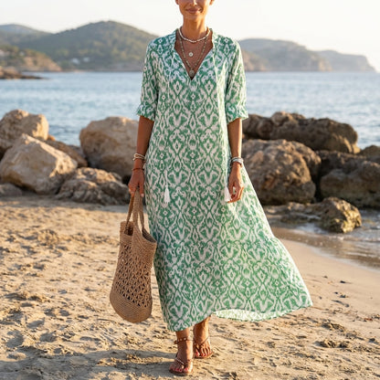 Liora | Women Maxi Dress Flowing Silhouette Sleeveless Boho Casual 2
