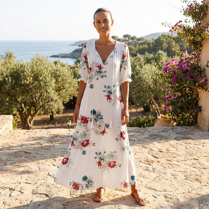 Liora | Women Maxi Dress Flowing Silhouette Sleeveless Boho Casual 3