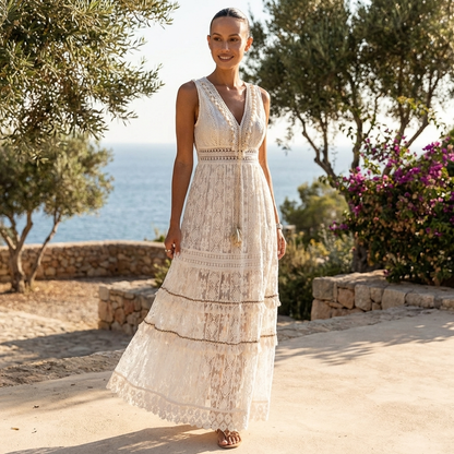 Liora | Women Maxi Dress Sleeveless Relaxed Fit Bohemian Casual 1